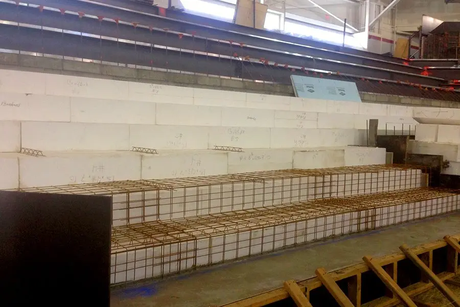 ESP blocks in basketball stadium seating construction 2